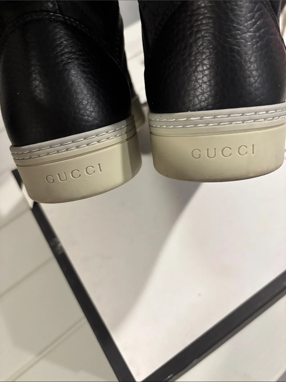 Gucci Black High-Top GG-Embossed Sneakers
